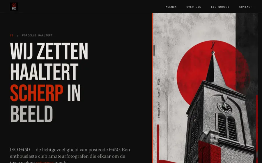 Website of photo club ISO 9450 from Haaltert